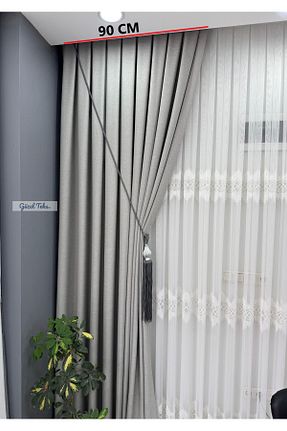 پرده زمینه طوسی کتان güzel teks. - کد 865987538