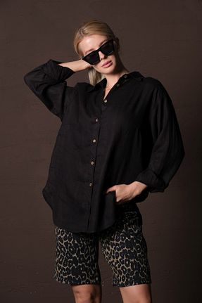 پیراهن مشکی زنانه اورسایز Maule - کد 897571442