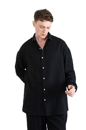 ست بالاتنه و پائین تنه مشکی مردانه بافت EGHO - کد 897261244