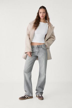 تیشرت نباتی زنانه رگولار Stradivarius - کد 900031064
