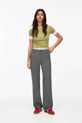 شلوار طوسی زنانه پلی استر Pull & Bear - کد 742658470
