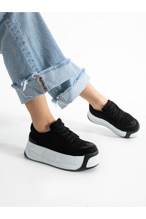 کفش اسنیکر مشکی زنانه بند دار Alemdar Shoes - کد 900093577