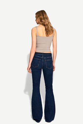 تیشرت بژ زنانه یقه دگاژه Bershka - کد 900635422