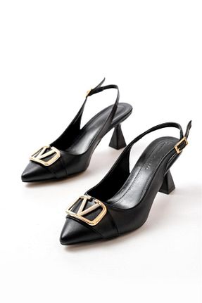 کفش پاشنه بلند کلاسیک مشکی زنانه نخ MODA27 - کد 900085137