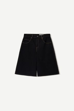 شلوارک و برمودا مشکی زنانه اسلیم Bershka - کد 900084651