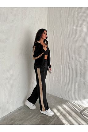 شلوار گرمکن حجاب مشکی زنانه پاچه گشاد winmoda - کد 900142435