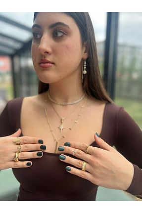 گردنبند استیل ( فولاد ) زرد استیل ضد زنگ BELLAGLOWJEWELRY - کد 900165352