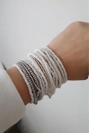 دستبند جواهر سفید زنانه منجق SelinDiamond - کد 900152761