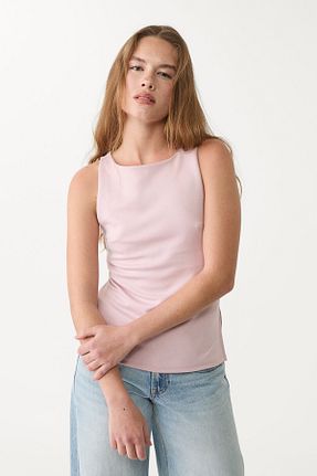 بلوز صورتی زنانه چاپی Stradivarius - کد 900152522