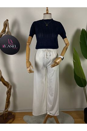 شلوار سفید زنانه پنبه ای LASEL - کد 896895486