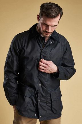 کاپشن سرمه ای مردانه آستر دار Barbour - کد 38604086