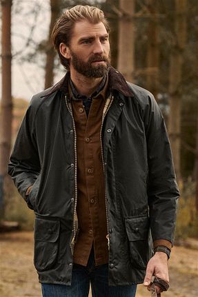 کاپشن سبز مردانه آستر دار Barbour - کد 46763200