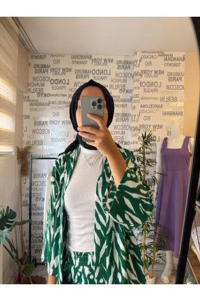 ست بالاتنه و پائین تنه سبز زنانه بافتنی Butik - کد 900197305