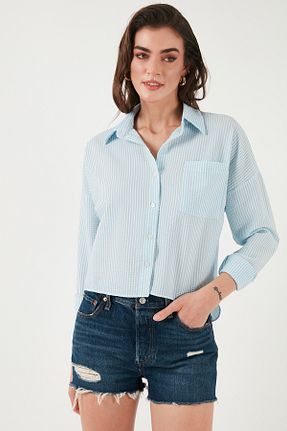 پیراهن آبی زنانه رگولار Lela - کد 900257677