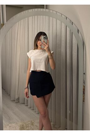 دامن سرمه ای زنانه پارچه Butik - کد 900232384