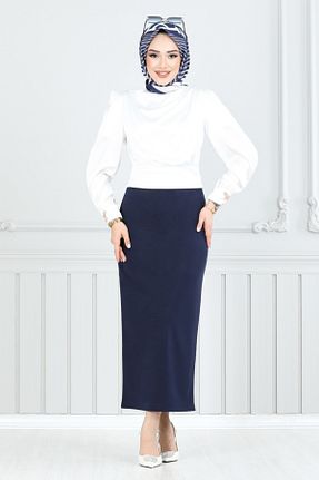 دامن حجاب سرمه ای بچه گانه Kalem ModaMerve - کد 900281312