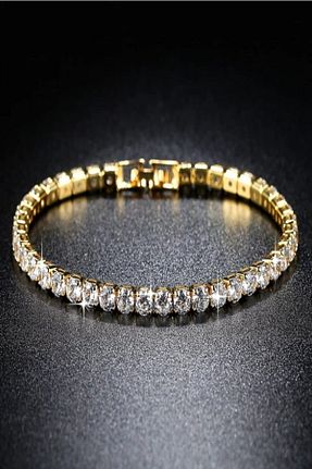 دستبند استیل (فولاد) طلائی زنانه استیل (فولاد) DEMOKAN - کد 122336738