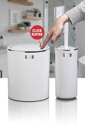 ست حمام سفید پلاستیک Okyanus Home - کد 176118499