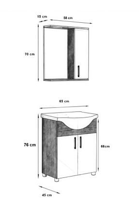 قفسه حمام سفید MDF Home - کد 832154683