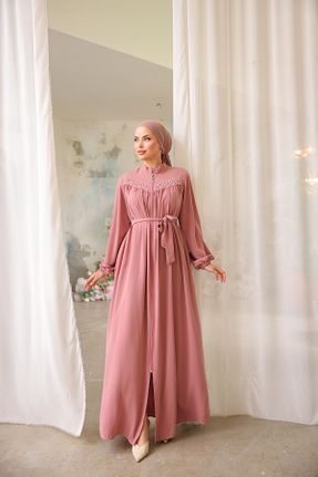 کلاه و ابایا صورتی زنانه پنبه ای Nissra - کد 788416437