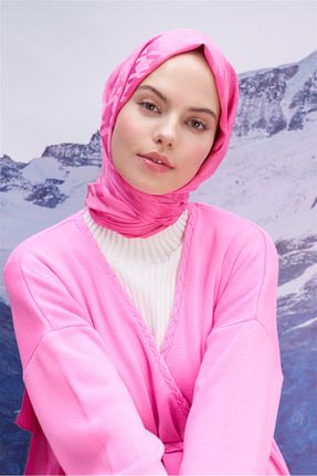 شال صورتی زنانه ویسکون carell - کد 715772804