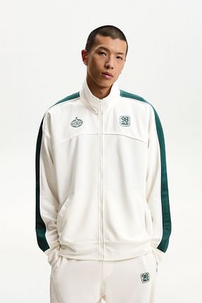 سوئیشرت نباتی مردانه نقش دار / کار شده Bershka - کد 900841741