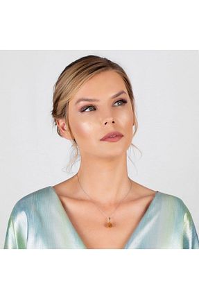 گردنبند جواهر قهوه ای زنانه سنگ طبیعی Genel Markalar - کد 300494271