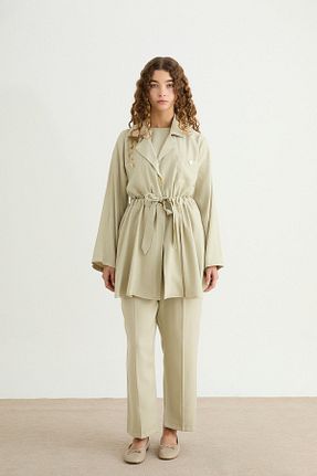 ست بالاتنه و پائین تنه سبز زنانه بافتنی Ahel Tasarım - کد 900303059