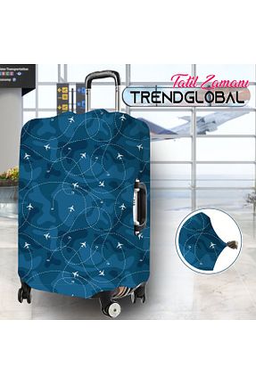 کاور چمدان آبی ابعاد بزرگ Trendglobal - کد 809047168