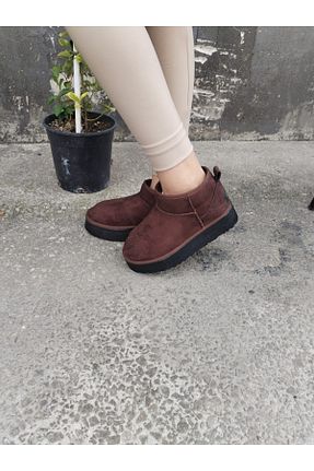 بوت / نیم بوت قهوه ای زنانه پارچه ای PASADAMODA - کد 900303009