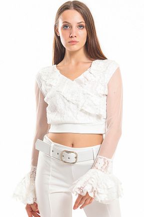 بلوز نباتی زنانه ساده Sense - کد 60224822