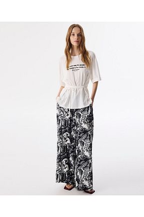 تیشرت سفید زنانه اورسایز Twist - کد 900304914