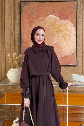 لباس زرشکی بافتنی Ahel Tasarım - کد 901523859