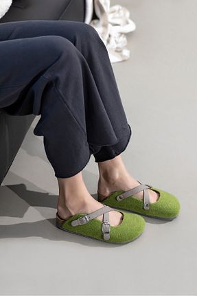 دمپائی خانگی سبز زنانه پارچه ای Uniqueqoop - کد 577410281