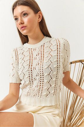 بلوز نباتی زنانه Ajurlu Bianco Lucci - کد 900340658