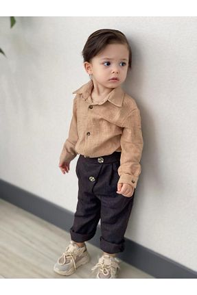 ست نوزادی قهوه ای بچه گانه پنبه ای favorimkids - کد 901678897