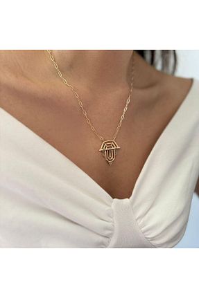 گردنبند استیل ( فولاد ) طلائی زنانه استیل (فولاد) VenüsDesign - کد 832690436