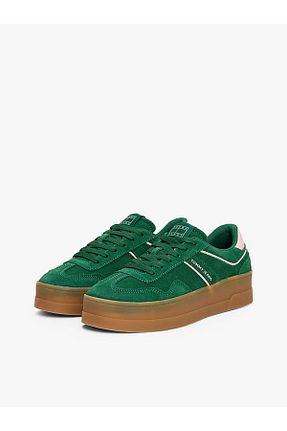 کفش اسنیکر سبز زنانه بند دار Tommy Hilfiger - کد 900335232