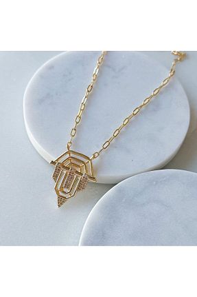 گردنبند استیل ( فولاد ) طلائی زنانه استیل (فولاد) VenüsDesign - کد 832690436