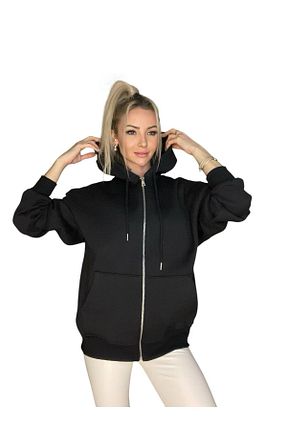 سوئیشرت مشکی زنانه ساده Oyga - کد 900378440
