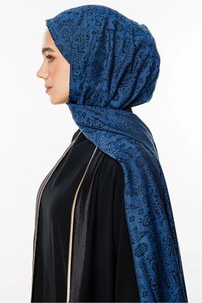 شال سرمه ای زنانه کشمیر Mooncorn - کد 900392456