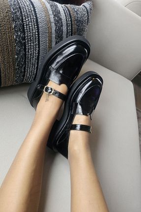 کفش لوفر مشکی زنانه پاشنه کوتاه (1 - 4 سانتی متر) Topukla Footwear - کد 901793436