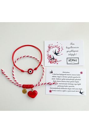 دستبند جواهر قرمز زنانه VenüsDesign - کد 653529853