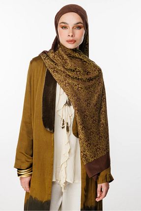 شال قهوه ای زنانه کشمیر Mooncorn - کد 900393150