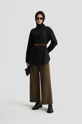 پیراهن حجاب قهوه ای زنانه رگولار Armine - کد 900373490