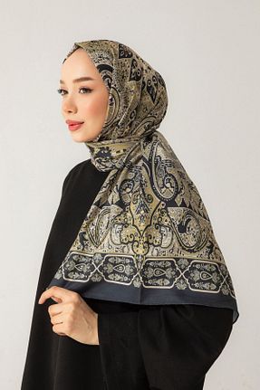 شال مشکی زنانه پنبه ای white stars - کد 900372128
