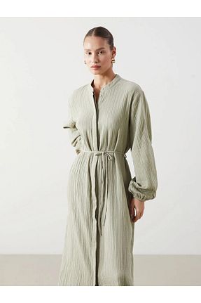 لباس سبز زنانه پنبه ای LC Waikiki - کد 900382718