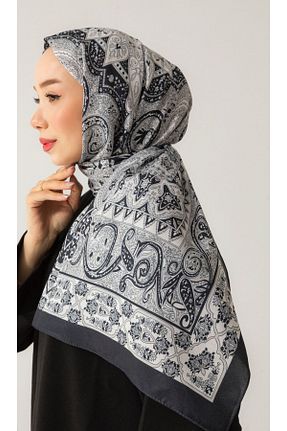 شال مشکی زنانه پنبه ای white stars - کد 900374506
