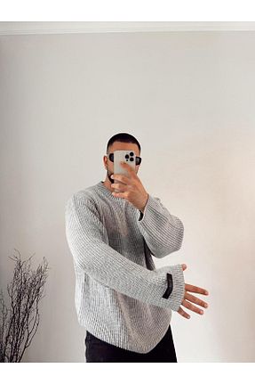 پلیور طوسی مردانه ساده elkumoda - کد 900371721