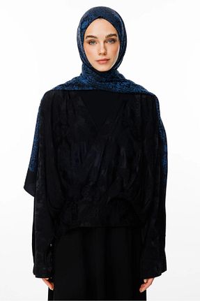 شال سرمه ای زنانه کشمیر Mooncorn - کد 900392306